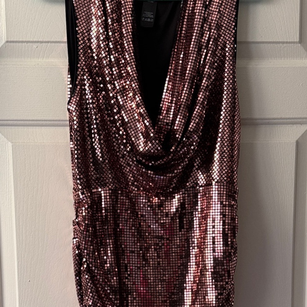 h:ours Shimmering Pink Mini Dress